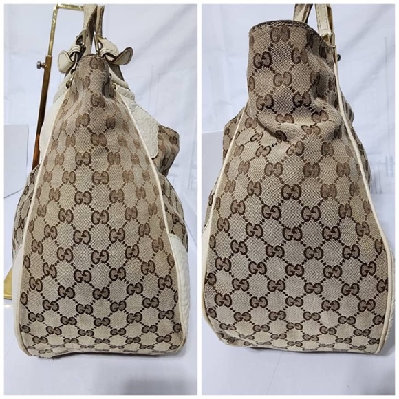 Authentic Gucci GG Canvas Charlotte Hobo Bag Beige/Cream - Picture 15 of 16